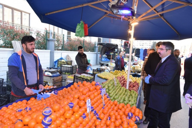 Pazar yerlerinde Korona önlemi