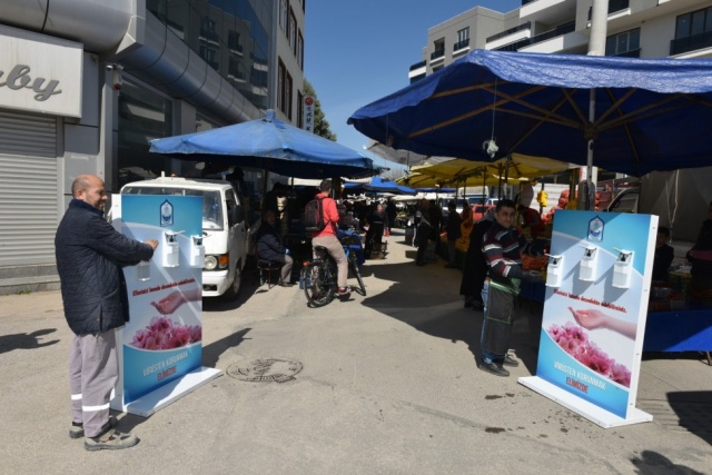 Pazar yerlerinde Korona önlemi