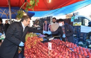 Pazar yerlerinde Korona önlemi