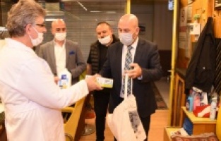 Konyalı esnafa hijyen desteği