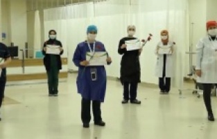 Trabzon’da sağlıkçılar için fidan dikildi