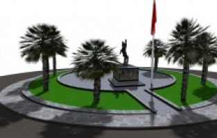 Atatürk heykeli ve çevresine estetik dokunuş