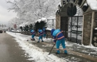 Yıldırım’da kar timi 7/24 görev başında