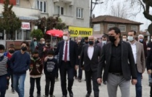 İnegöl Alibeyköy yeni meydanına kavuştu