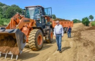 Karacabey Boğaz Yolunda çalışmalar tam gaz